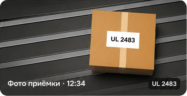 Фото приёмки товара UL 2483, сделанное в 12:34